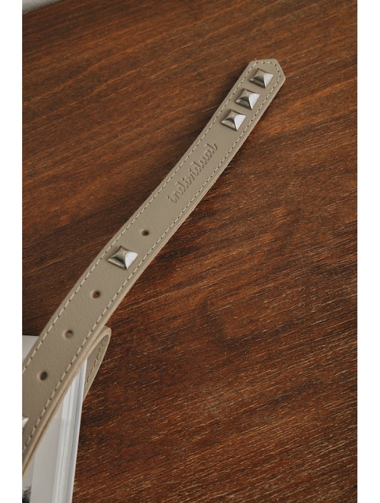 INDIVIDUAL Electric Feel Sand Nickel Leather Belt