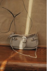INDIVIDUAL Kiss of Life Shoulder Bag Stone Beige Gold