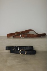 INDIVIDUAL Landslide Taba Bronze Leather Belt
