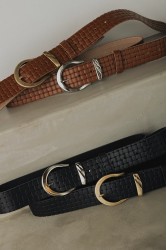 INDIVIDUAL Landslide Taba Bronze Leather Belt