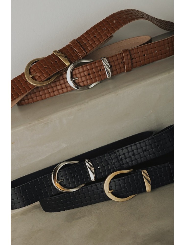 INDIVIDUAL Landslide Taba Bronze Leather Belt