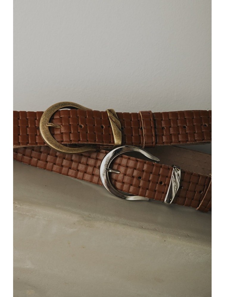 INDIVIDUAL Landslide Taba Bronze Leather Belt