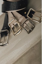 INDIVIDUAL I'm a Believer Sand Gold Leather Belt