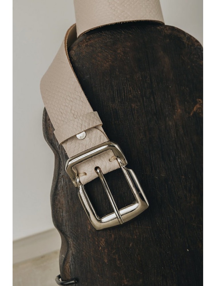 INDIVIDUAL I'm a Believer Sand Gold Leather Belt