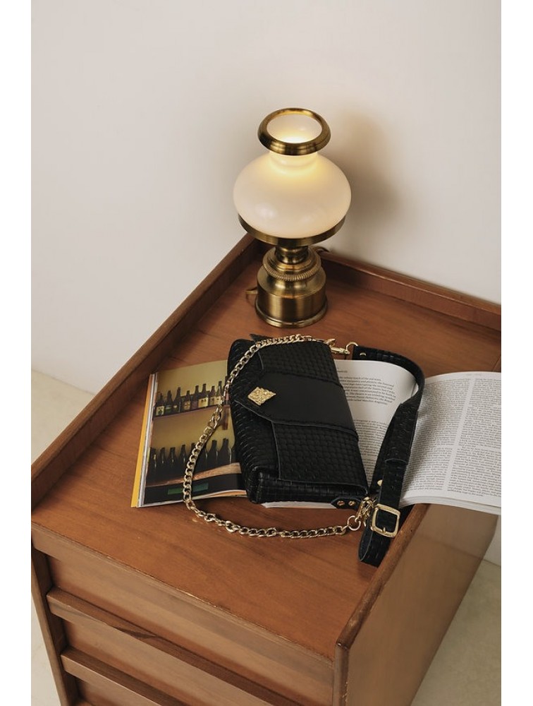 INDIVIDUAL Old and Wise Shoulder Bag Black Gold LIMITED