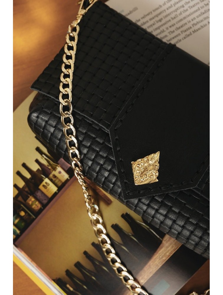 INDIVIDUAL Old and Wise Shoulder Bag Black Gold LIMITED