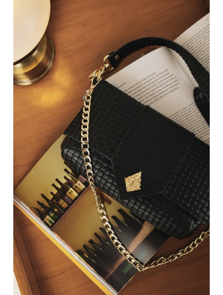 INDIVIDUAL Old and Wise Shoulder Bag Black Gold LIMITED