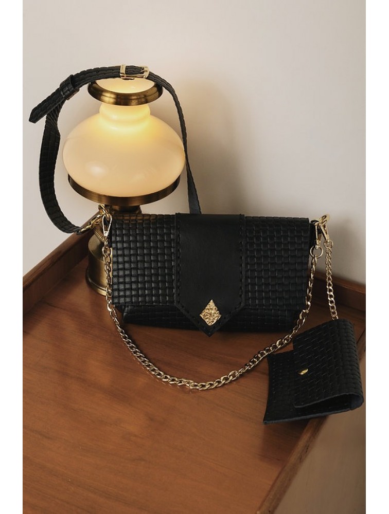 INDIVIDUAL Old and Wise Shoulder Bag Black Gold LIMITED