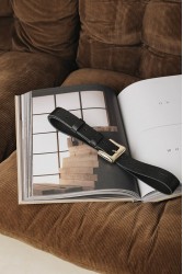 INDIVIDUAL Ordinary Black Gold Leather Belt