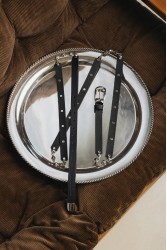 INDIVIDUAL Party Doll Black Nickel Leather Belt