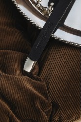 INDIVIDUAL Party Doll Black Nickel Leather Belt