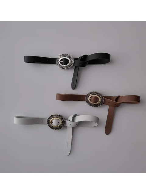 INDIVIDUAL "Perfect day" Tabac leather belt