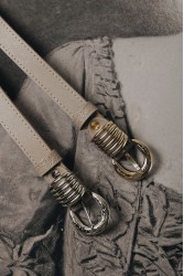 INDIVIDUAL Praise You Off-White Gold Leather Belt