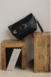 INDIVIDUAL Rhiannon Clutch Bag Black Nickel