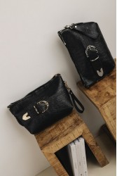 INDIVIDUAL Rhiannon Clutch Bag Black Nickel