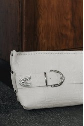 INDIVIDUAL Rhiannon Clutch Bag Off-White Nickel