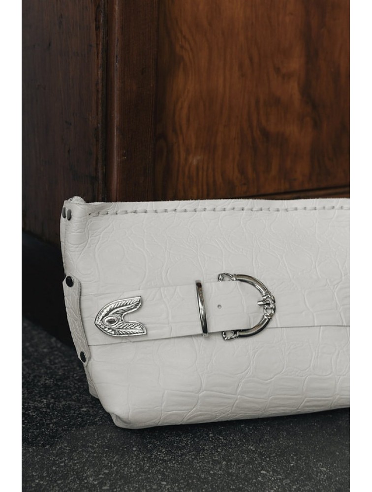 INDIVIDUAL Rhiannon Clutch Bag Off-White Nickel