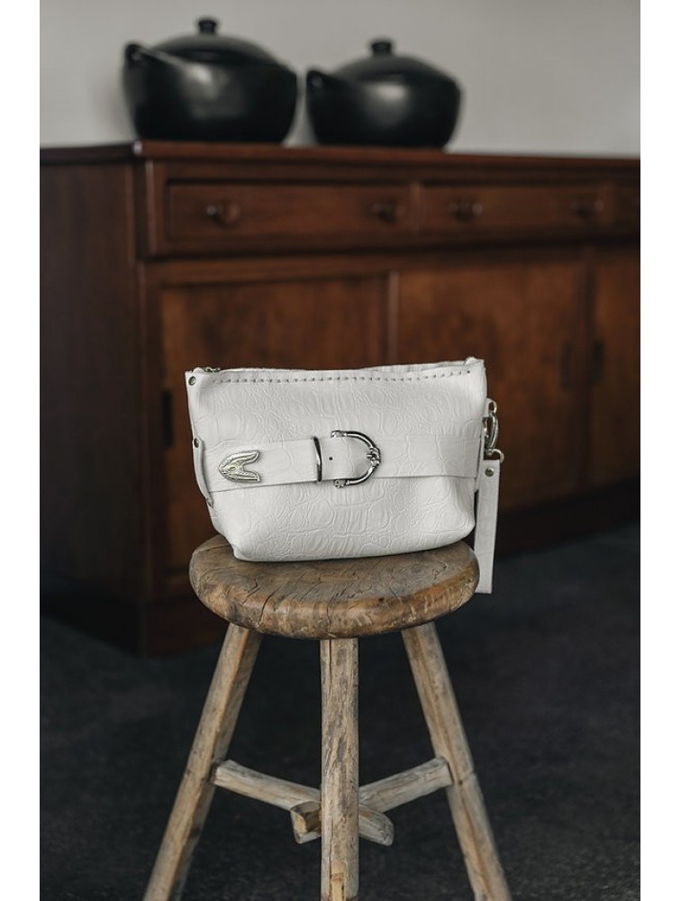 INDIVIDUAL Rhiannon Clutch Bag Off-White Nickel