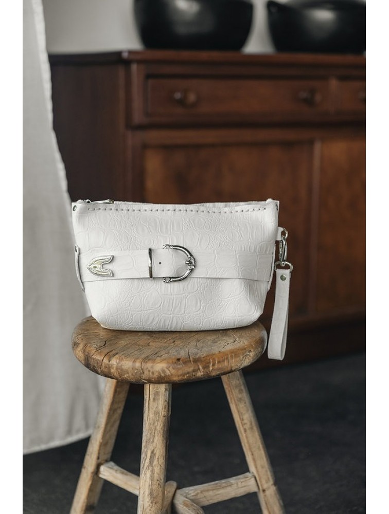 INDIVIDUAL Rhiannon Clutch Bag Off-White Nickel