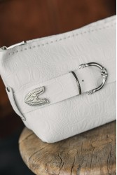 INDIVIDUAL Rhiannon Clutch Bag Off-White Nickel