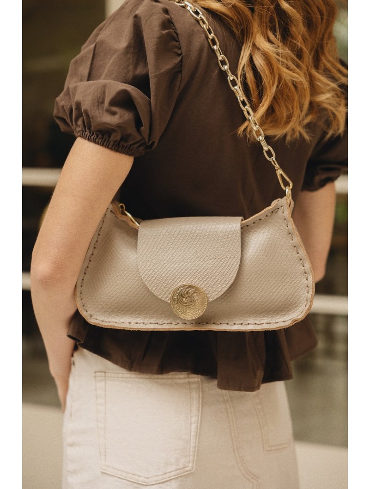 INDIVIDUAL Rise and Shine  Shoulder Bag Stone Beige Gold