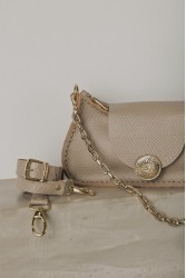 INDIVIDUAL Rise and Shine  Shoulder Bag Stone Beige Gold
