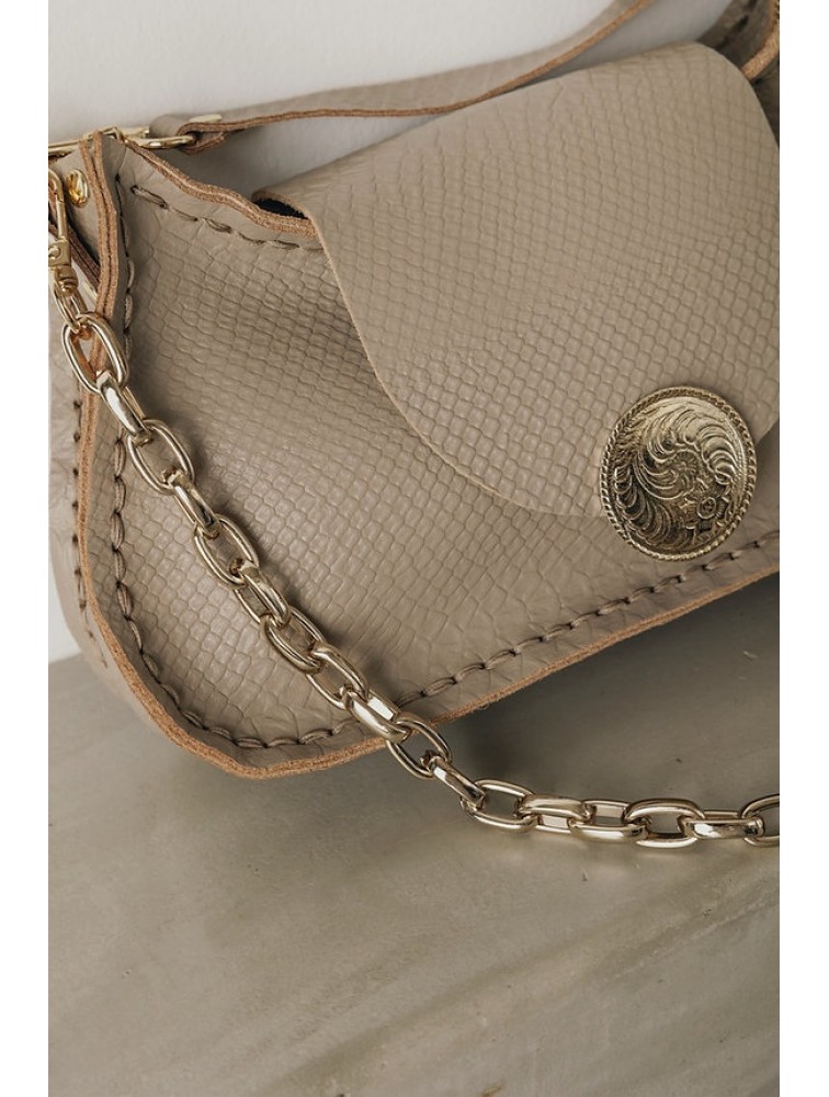INDIVIDUAL Rise and Shine  Shoulder Bag Stone Beige Gold