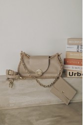 INDIVIDUAL Rise and Shine  Shoulder Bag Stone Beige Gold