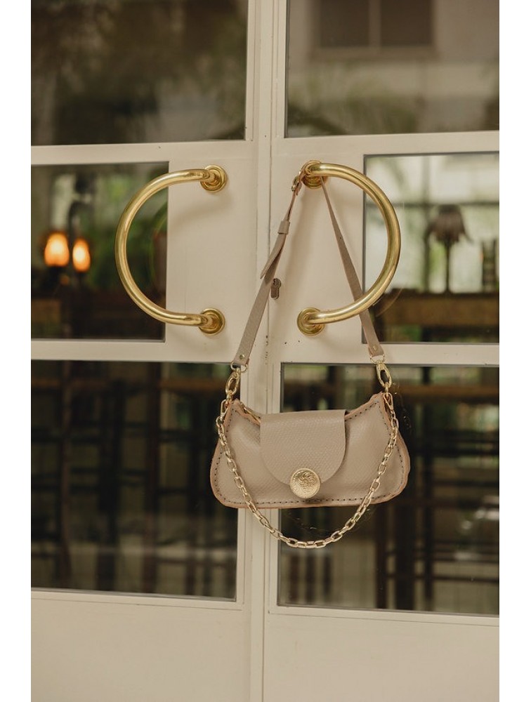 INDIVIDUAL Rise and Shine  Shoulder Bag Stone Beige Gold