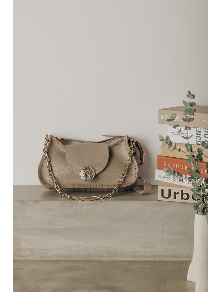 INDIVIDUAL Rise and Shine  Shoulder Bag Stone Beige Gold