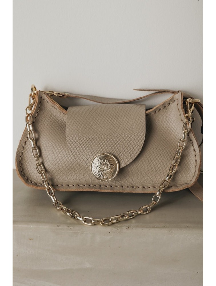 INDIVIDUAL Rise and Shine  Shoulder Bag Stone Beige Gold