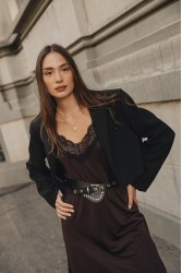 INDIVIDUAL Risk Μαύρη Δερμάτινη Ζώνη με Ασημί Αγκράφα