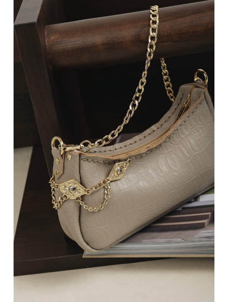 INDIVIDUAL Rushmere Shoulder Bag Stone Beige Gold