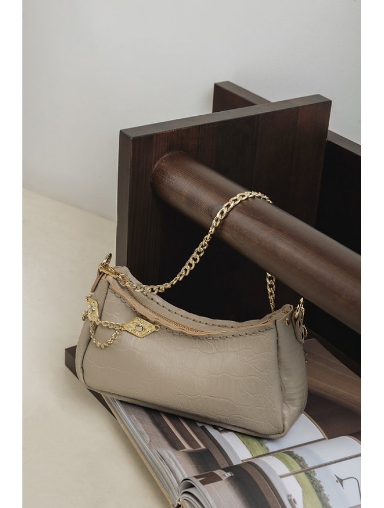INDIVIDUAL Rushmere Shoulder Bag Stone Beige Gold