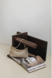 INDIVIDUAL Rushmere Shoulder Bag Stone Beige Gold