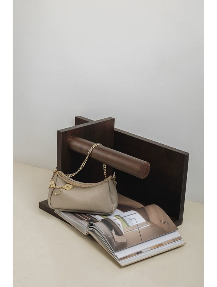 INDIVIDUAL Rushmere Shoulder Bag Stone Beige Gold