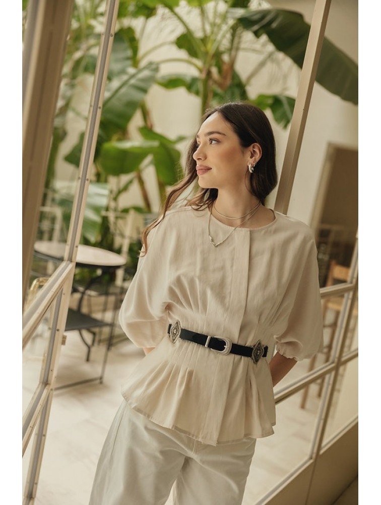 INDIVIDUAL Severina Black Leather Belt
