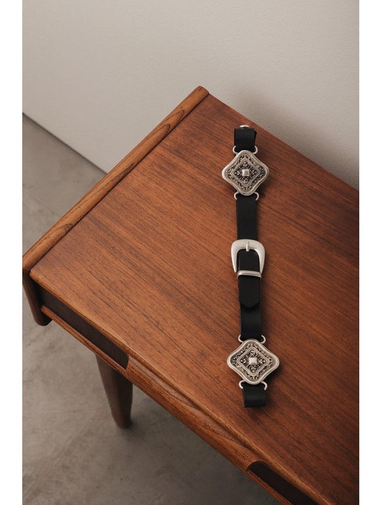 INDIVIDUAL Severina Black Leather Belt