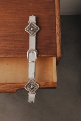 INDIVIDUAL Severina Off-White Leather Belt