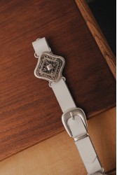 INDIVIDUAL Severina Off-White Leather Belt