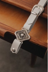 INDIVIDUAL Severina Off-White Leather Belt