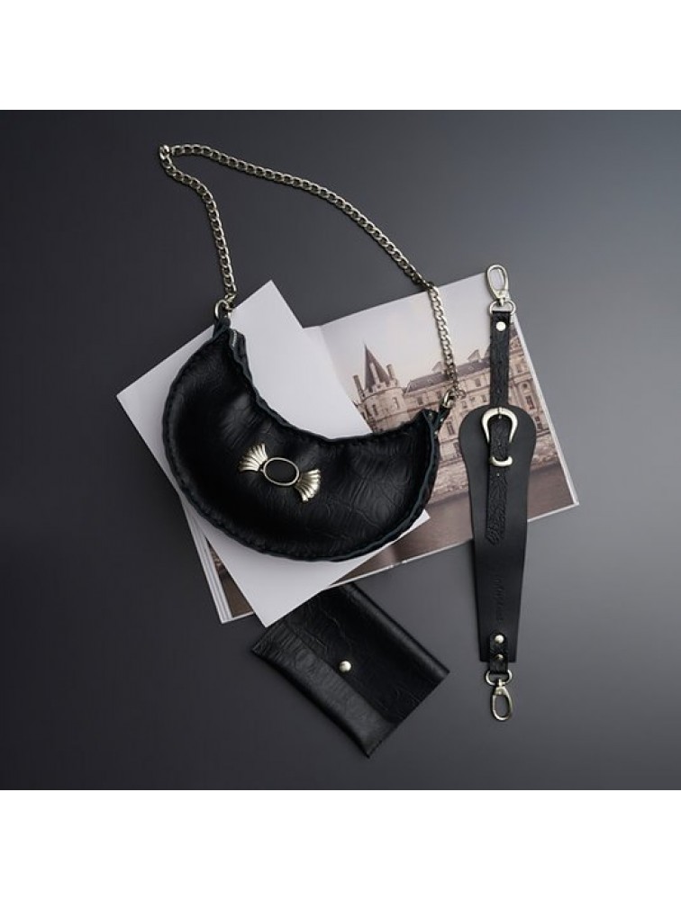 INDIVIDUAL Sweet Tides Black Leather Women's Shoulder Bag