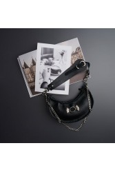 INDIVIDUAL Sweet Tides Black Leather Women's Shoulder Bag