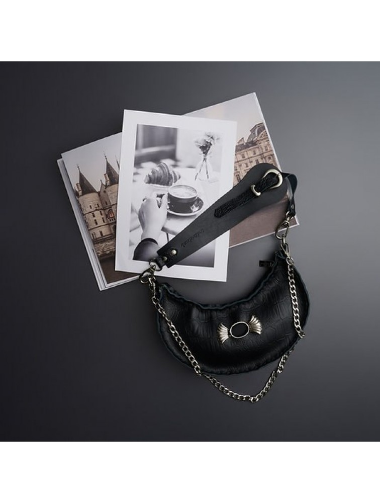 INDIVIDUAL Sweet Tides Black Leather Women's Shoulder Bag