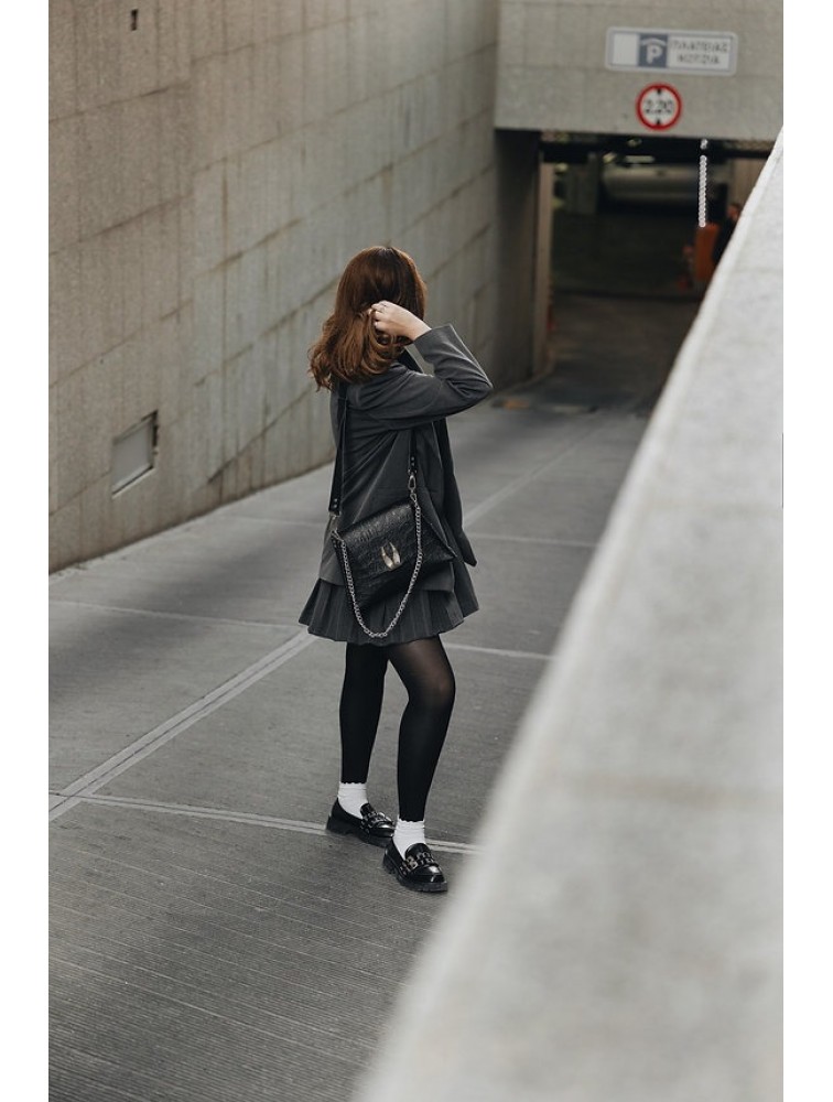 INDIVIDUAL Wings Shoulder Bag Black Nickel