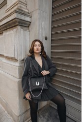 INDIVIDUAL Wings Shoulder Bag Black Nickel
