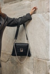 INDIVIDUAL Wings Shoulder Bag Black Nickel