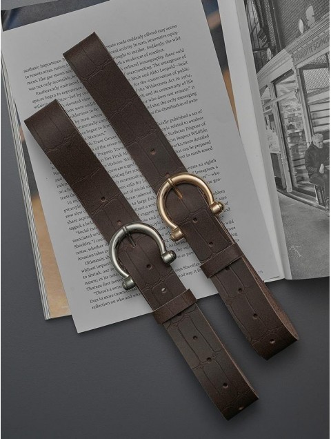 INDIVIDUAL "Footloose" Brown- Gold leather belt