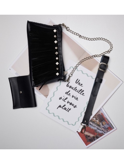 INDIVIDUAL Dance Away Black Women's Leather Shoulder Bag