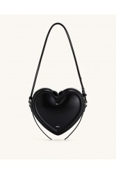 JW PEI Arlene Heart Shaped Bag - Black Μαύρη Τσάντα Ώμου σε Σχήμα Καρδιάς